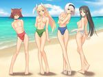  4girls barefoot beach blanc_neige breasts elwing feet mao_(shining_tears) mawashi multiple_girls nipples ryuna sega shining_(series) shining_tears sumo taka_tony tanaka_takayuki topless 