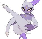  2_toes annoyed_expression anthro anus breasts claws erect_nipples feet female genitals hi_res hisuian_sneasel nintendo nipples one_leg_up pok&eacute;mon pok&eacute;mon_(species) pokemon_legends_arceus presenting pussy raised_leg red_eyes sharkysocks sneasel solo toes video_games 