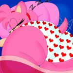  &lt;3 2022 3barts 4k absurd_res accessory amy_rose anthro bed big_butt blue_background butt clothing digital_media_(artwork) eulipotyphlan eyelashes eyes_closed female fur furniture hair headband hedgehog hi_res huge_butt lying mammal multicolored_body multicolored_fur on_front panties pink_body pink_fur pink_hair rear_view sega short_hair simple_background sleeping solo sonic_the_hedgehog_(series) sound_effects tail_motion tailwag tan_body tan_fur thick_thighs two_tone_body two_tone_fur underwear wide_hips zzz 