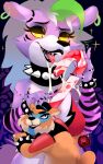  anthro candy candy_cane dessert female five_nights_at_freddy&#039;s five_nights_at_freddy&#039;s:_security_breach food glamrock_freddy_(fnaf) hi_res mtcerber roxanne_wolf_(fnaf) scottgames video_games 