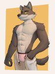  &lt;3 abs anthro bottomwear bulge canid canine canis clothed clothing dreamworks hi_res jrjresq male mammal mr._wolf_(the_bad_guys) open_bottomwear open_clothing open_pants pants pecs shirtless solo the_bad_guys underwear wolf 