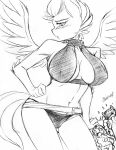  anthro anthrofied big_breasts blush boastudio breasts equid equine female hand_on_hip hasbro hi_res horn izzy_moonbow_(mlp) mammal mlp_g5 monochrome my_little_pony pegasus pubes sunny_starscout_(mlp) unicorn wings zipp_storm_(mlp) 