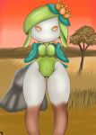  absurd_res breasts female hi_res hisuian_lilligant humanoid lilligant nintendo pok&eacute;mon pok&eacute;mon_(species) pressing_breasts_together solo thick_thighs video_games 
