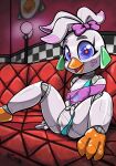  &lt;3 &lt;3_eyes animatronic avian bird female five_nights_at_freddy&#039;s five_nights_at_freddy&#039;s:_security_breach glamrock_chica_(fnaf) hi_res looking_at_viewer machine nottrevbe robot scottgames smile solo spread_legs spreading text video_games young 