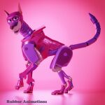  amethyst_(rubber) canid canine cybernetics cyborg female feral hanna-barbera hi_res machine mammal robot rubber_(artist) scoob!_(movie) solo warner_brothers 