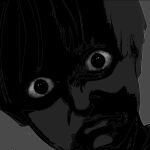  attack_on_titan female human looking_at_viewer mammal monochrome scary 