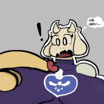  anthro big_breasts big_penis bodily_fluids boss_monster bovid breasts caprine clothing cum delta_rune_(emblem) female genital_fluids genitals goat hi_res huge_breasts hyper hyper_breasts male male/female mammal outline penis sassy_dolly shocked solo symbol thought_bubble toriel undertale undertale_(series) video_games white_outline 