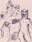  2022 6_nipples alternate_form andromorph anthro anthro_on_anthro black_eyebrows black_nose blush cactus canid canine canis cheek_tuft chest_tattoo cigarette coyote desertmotels duo eye_contact eyebrows facial_tuft fangs flower flower_tattoo front_view frottage genital_piercing genitals grey_fox hi_res humanoid_genitalia humanoid_penis intersex leg_scar leg_tuft looking_at_another male male/male mammal monochrome mountain multi_nipple narrowed_eyes navel nipple_piercing nipples pawpads paws penis penis_piercing piercing pink_nipples pink_tongue plant pubes pussy raised_leg scar sex sharp_teeth shoulder_tuft side_view simple_background sitting sketch sketch_page smoke spread_legs spreading standing t-dick tan_background tattoo teeth tongue tongue_out tuft urocyon yellow_eyes 