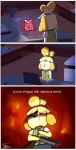  absurd_res animal_crossing comic doom_(series) female funny_face hi_res humor id_software isabelle_(animal_crossing) nintendo solo tohilewd video_games 