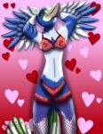  &lt;3 absurd_res anthro avian bird breasts clothing detailed feathers female galliform hi_res holidays knot_safe_fur_work lgbt_pride lingerie love magazine magazine_page peacock_feather peafowl phasianid pinup pose raevi10 simple_background solo trans_(lore) trans_woman_(lore) valentine&#039;s_day 
