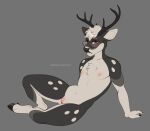  andromorph anthro antlers bitesize_art cervid eyewear flat_chested glasses hi_res hooves horn intersex mammal solo spots spotted_body trans_(lore) trans_man_(lore) 