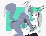  absurd_res anthro bbn791013 black_nose breasts butt canid canid_demon clothing demon duo female female/female five_nights_at_freddy&#039;s five_nights_at_freddy&#039;s:_security_breach gris_swimsuit hellhound helluva_boss hi_res loona_(helluva_boss) lying mammal meme meme_clothing one-piece_swimsuit roxanne_wolf_(fnaf) scottgames swimwear translucent translucent_clothing translucent_swimwear video_games 
