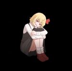  1girl absurdres black_background highres mata_(matasoup) rumia simple_background solo touhou 