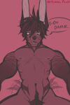  absurd_res andromorph anthro anubian_jackal ayden_(character) ayden_feuer canid canine canis dark_body first_person_view hi_res intersex jackal looking_down mammal markings monster muscular muscular_anthro pecs piercing solo tail_motion tailwag tattoo teeth teeth_showing text 