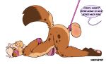  absurd_res anthro arms_tied ball_bondage ball_rope ball_tugging balls bdsm belly big_balls bondage bound brown_body brown_fur brown_spots butt cinny_(h-key) cock_and_ball_torture dipstick_tail english_text fur fur_tuft gag gagged genital_rope genital_torture genitals h-key hands_behind_back hi_res humanoid_genitalia humanoid_penis hyaenid imminent_spanking leg_markings lying male mammal markings muzzle_gag on_front on_ground pawpads penile penis pink_pawpads presenting presenting_hindquarters restraints rope rope_around_balls rope_bondage sex_toy socks_(marking) solo spots spotted_body spotted_fur submissive submissive_male tail_markings tan_belly tan_body tan_fur text tuft unseen_character vibrator vibrator_on_penis 