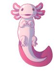  2019 alpha_channel ambiguous_gender amphibian animated axolotl feral fingers long_tail looking_at_viewer mole_salamander open_mouth pink_body salamander_(amphibian) simple_background smile solo tail_motion tailwag transparent_background wingedwolf94 