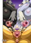  aku_tojyo avoid_posting canid canine female female/female fox group inukami_(yo-kai_watch) kyubi_(yo-kai_watch) mammal video_games yami_kyubi_(yo-kai_watch) yo-kai_watch 