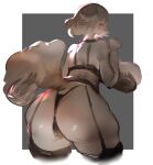  absurd_res anthro big_breasts big_butt blush bra breasts butt clothing female fur hi_res huge_butt legwear looking_at_viewer looking_back looking_back_at_viewer mammal solo thigh_highs thong underwear utterangle 