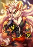  anthro arcanine clothing exercise gym male muscular muscular_anthro muscular_male nintendo pok&eacute;mon pok&eacute;mon_(species) solo toxi_de_vyne_(artist) underwear video_games weights 
