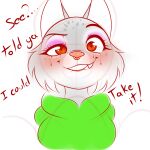  anthro blush clothing dialogue eyeshadow fangs felid feline female hoodie illumination_entertainment kloudmutt lynx makeup mammal nooshy sing_(movie) solo topwear 