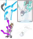  20_(skushi) absurd_res ambiguous_fluids anthro bdsm bondage bound canid canine canis cybernetics cyborg female fish glowing hi_res machine mammal marine shark sketch_page skushi tentacles wolf 