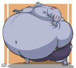  2019 anthro belly big_belly big_moobs bottomwear claws clothing dino.d.dice half-closed_eyes hyper hyper_belly machoke male moobs morbidly_obese morbidly_obese_anthro morbidly_obese_male narrowed_eyes navel nintendo nipples obese obese_anthro obese_male open_mouth overweight overweight_anthro overweight_male pants pok&eacute;mon pok&eacute;mon_(species) shirt shirtless_male solo topwear video_games 