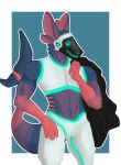  anthro clothed clothing digital_media_(artwork) fur looking_at_viewer machine male muscular muscular_male pecs protogen robot shaded simple_background smile solo 