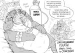  2boys bb_(baalbuddy) breathing_tube closed_eyes commentary copium_(meme) crown english_commentary english_text highres lizardman lizardman_(warhammer_fantasy) mazdamundi meme multiple_boys open_mouth oxygen_mask saurus slann warhammer_fantasy wide-eyed 