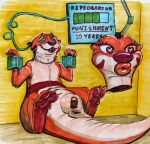  &lt;3 &lt;3_eyes &lt;3_pupils 3_toes anthro bulge digital_drawing_(artwork) digital_media_(artwork) english_text feet forced forced_transformation hi_res hypnosis layered_heart layered_heart_eyes living_sex_toy lock lock_bulge lutrine male mammal mask mind_control mustelid null_bulge padlock padlock_symbol punishment restrained_to_wall restraints sex_toy sex_toy_transformation suit_transformation sushiotter_(artist) tako_(character) text toes transformation 