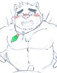  2021 absurd_res anthro belly blush duo edit eyewear genitals glasses hi_res kemono lifewonders male male/male mammal moobs nipples one_eye_closed overweight overweight_male penis sex sketch solo_focus tokyo_afterschool_summoners uncensored ursid video_games volos zuboboz 