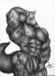  abs anthro biceps big_muscles canid canine clothing fox hi_res huge_muscles jugg4 looking_at_viewer male mammal muscular muscular_anthro muscular_male nipples pecs solo thick_thighs thong underwear veiny_muscles 