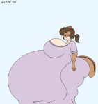  2009 anthro belly big_belly big_breasts big_butt breasts brown_hair butt chipmunk clothed clothing digital_media_(artwork) eyes_closed female gown ground_squirrel hair huge_breasts huge_butt hyper hyper_belly mammal ponytail pregnant rodent satsumalord sciurid simple_background sleeping solo terry_(satsumalord) thick_thighs 