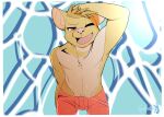  absurd_res anthro beach clothing epicbunbun hi_res male male/male mammal mouse murid murine outside pinup pose rodent seaside small_(disambiguation) solo summer swimming_trunks swimwear water wet 