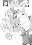  action_pose blastoise bodily_fluids comic cross-popping_vein crying dialogue eeveelution fangs feral flower hi_res japanese_text leafeon monochrome nintendo pained_expression plant pok&eacute;mon pok&eacute;mon_(species) pok&eacute;mon_mystery_dungeon pose punch simple_background spinning tears text translation_request vaporeon video_games wounded yamatokuroko965 