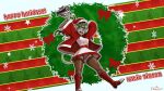  2017 anthro boots christmas christmas_clothing christmas_headwear clothed clothing female footwear green_hair hair hat headgear headwear holding_plate holidays jumping katie_tinson legwear looking_at_viewer mammal mouse murid murine open_mouth panties rodent roll_cake santa_coat santa_hat smile solo stockings t-kay underwear 