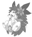  artist_request blush cum furry monochrome monster nude pokemon sex shaymin 