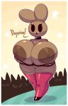 animal_crossing anthro areola armwear big_areola big_breasts bottomless bottomless_female breast_squish breasts cleavage clothed clothing coco_(animal_crossing) collar deep_cleavage english_text exhibitionism female genitals hi_res holding_breast huge_areola huge_breasts lagomorph legwear leporid mammal mostly_nude nintendo nipples partially_clothed presenting presenting_breasts pussy r-mk rabbit short_stack squish stockings text thick_thighs topless topless_female video_games walkway wide_hips 