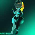  armor big_breasts breasts clothing female genitals glowing glowing_body glowing_eyes glowing_genitalia glowing_markings glowing_nipples glowing_pussy hair hand_on_hip headgear headwear helmet hi_res huge_thighs humanoid imp looking_at_viewer markings midna nintendo nipples not_furry nude one_eye_obstructed pussy retr0foxx short_stack smile solo the_legend_of_zelda thick_thighs twili twilight_princess video_games wide_hips 