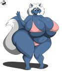  absurd_res anthro big_breasts bikini breasts chrisandcompany clothing female hi_res huge_breasts mammal mephitid skunk solo swimwear 