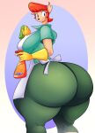  2022 alternate_species anthro anthrofied apron big_breasts big_butt bottomwear breasts butt canid canine canis cartoon_network clothing dexter&#039;s_laboratory dexter&#039;s_mom domestic_dog female hi_res huge_butt jaeh mammal mature_female pants skirt thick_thighs 