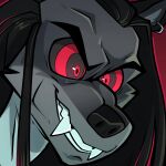  animated anthro cadaverrdog canid canine canis dominant dominant_anthro dominant_male ear_piercing ear_ring fangs hair hypnosis hypnotic_eyes long_hair male mammal mind_control piercing smile smirk smug smug_face smug_grin solo vampire wolf 