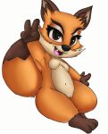  absurd_res anthro breasts canid canine female fox genitals hi_res mammal nix_(zooba) pussy raised_arm solo zooba 