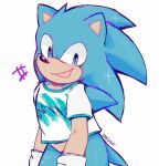  anthro black_nose blue_body blue_eyes blue_fur blue_hair blue_tail bottomless bottomless_anthro bottomless_male clothed clothing eulipotyphlan front_view fur gloves hair handwear hedgehog looking_at_viewer male mammal portrait sega shirt signature simple_background solo sonic_the_hedgehog sonic_the_hedgehog_(series) spacemvtt sparkles three-quarter_portrait tongue tongue_out topwear white_background white_clothing white_gloves white_handwear 