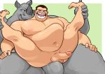  abdominal_bulge anal anal_penetration anthro anthro_dominating_human anthro_penetrating anthro_penetrating_human balls big_dom_small_sub big_muscles big_pecs big_penis brown_hair carrying carrying_partner disney dominant dominant_anthro duo genitals grey_body hair holding_legs holding_legs_up holding_partner horn human human_on_anthro human_penetrated interspecies kim_possible larger_anthro looking_pleasured male male/male mammal matainfancias musclegut muscular muscular_anthro muscular_human muscular_male navel nipples nude open_mouth pecs penetration penis rhinocerotoid sex sitting size_difference smaller_human smaller_penetrated steve_barkin submissive submissive_human teeth 
