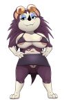  2022 animal_crossing anthro areola areola_slip barefoot big_breasts bikini bikini_top breasts clothed clothing cute_fangs eulipotyphlan eyeshadow eyewear eyewear_on_head feet female front_view full-length_portrait genitals half-closed_eyes hands_on_hips hedgehog hi_res honeymono labelle_able makeup mammal narrowed_eyes nintendo no_underwear portrait pussy smile solo standing sunglasses sunglasses_on_head swimwear upskirt video_games 