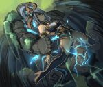  1girl armlet bangs bare_shoulders blue_eyes blue_hair blue_sentinel boots breasts clenched_teeth grass hair_ornament imminent_penetration imminent_vaginal jewelry league_of_legends long_hair lunar_empress_lux lux_(league_of_legends) magic medium_breasts monster official_alternate_costume outdoors penis pussy rape shuuko_(s_h_uuko) teeth thigh_boots thighhighs 