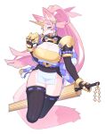  animal_humanoid anthro big_breasts breasts canid canid_humanoid canine canine_humanoid cleavage clothed clothing female fur hair hi_res humanoid mammal mammal_humanoid multicolored_body multicolored_fur pink_body pink_fur pink_hair solo umbrella yamame513 