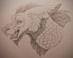  dragon furry headshot traditional_media_(artwork) 