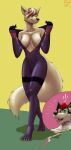  anthro breasts canid canine canis clothing cosplay duo female hermesdidit hi_res looking_at_viewer male mammal simple_background surprised_expression undressing wolf 