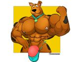  absurd_res anthro big_(disambiguation) bulge canid canine canis clothing domestic_dog hanna-barbera hi_res hyper male mammal monstadog muscular nipple_piercing nipples piercing scooby-doo scooby-doo_(series) solo thong underwear 